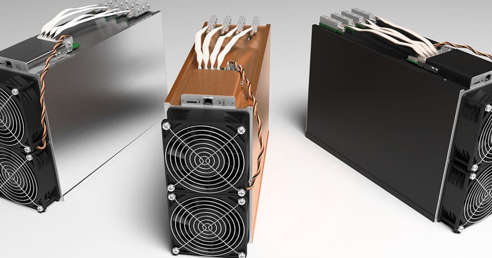 3D rendering of ASIC hardware for Bitcoin mining