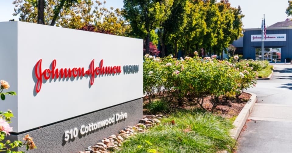 Johnson & Johnson Vision office building and entrance sign