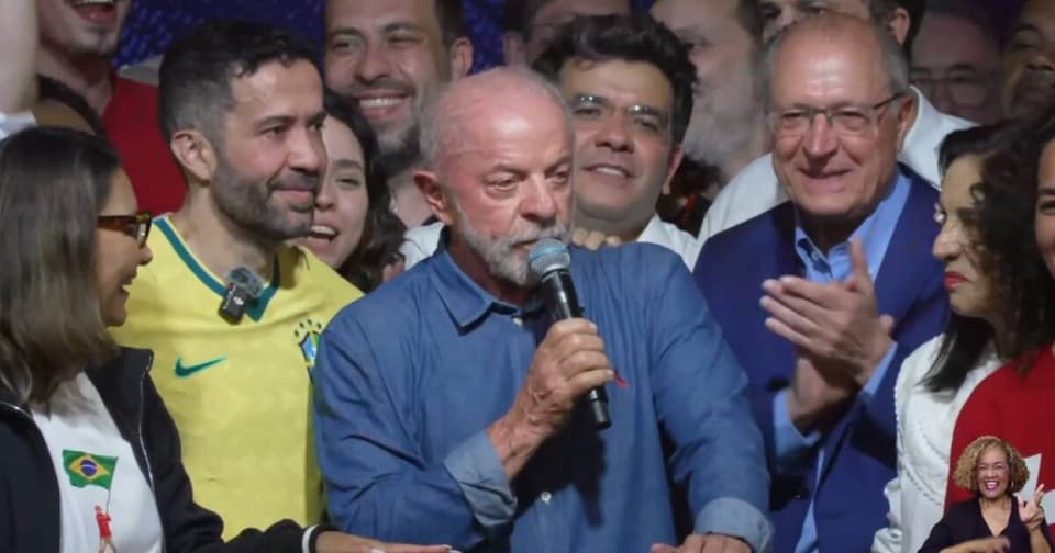 Brezilya başkanlık seçiminde zaferin kutlanması ve sevinç meydanı.